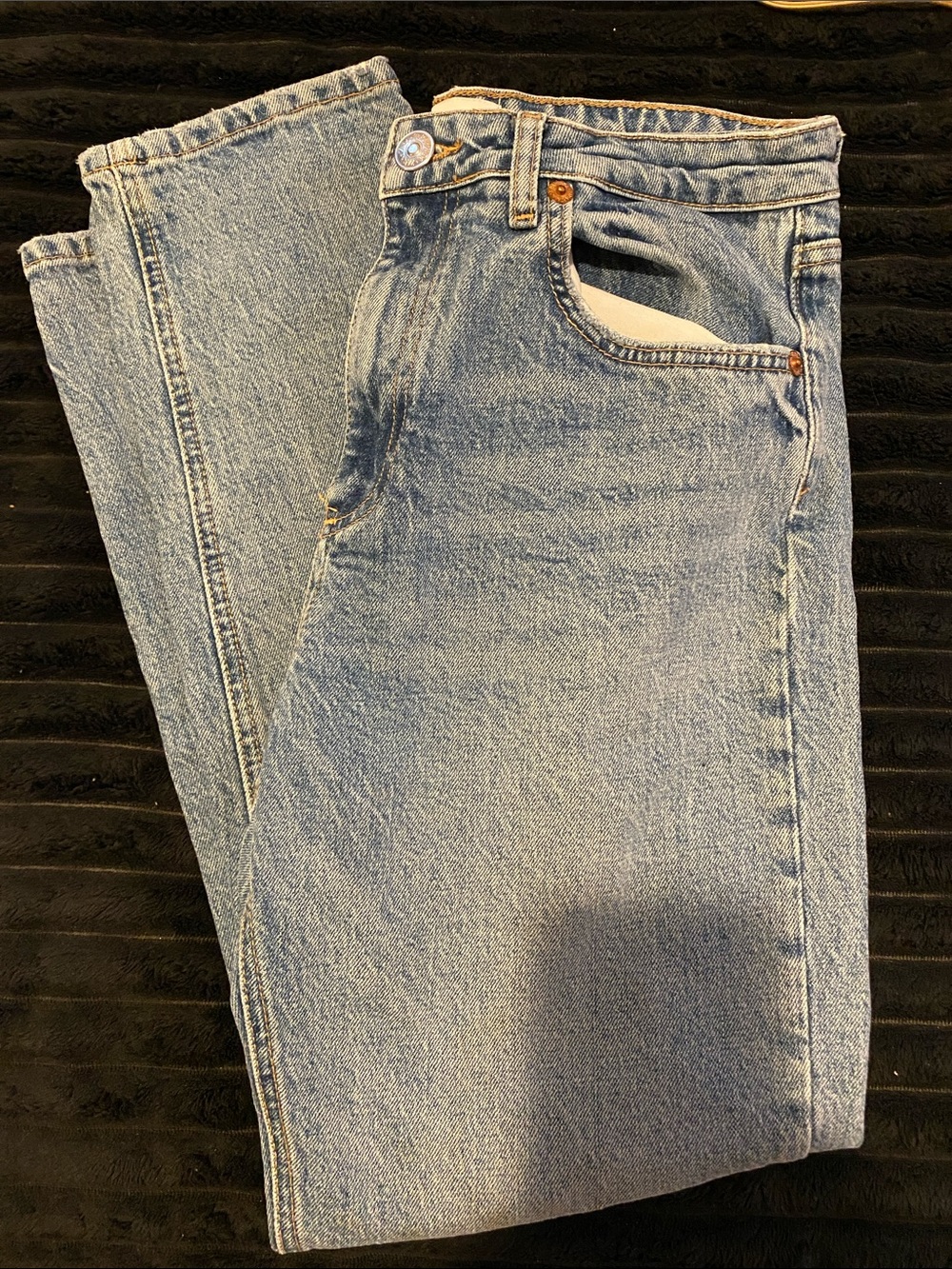 Zara Light Blue Straight Leg Women's Jeans